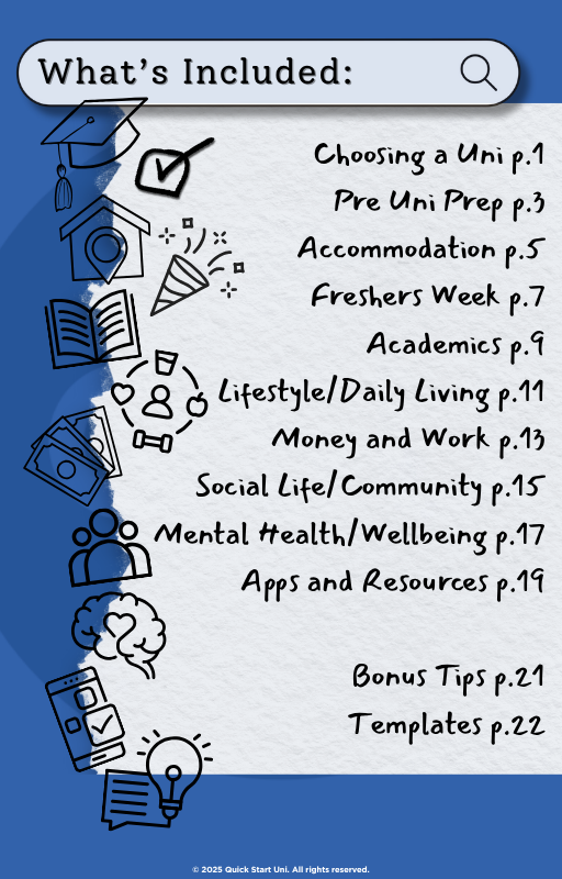 The Ultimate Uni Guide - includes our Food Shop & Packing List